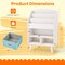 Toddlers Bookshelf with Open Compartment and Two Fabric Drawers - 25" x 12" x 36"